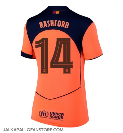 Barcelona Marcus Rashford #14 Kolmaspaita Naisten 2025-26 Lyhythihainen Barcelona Marcus Rashford #14 Kolmaspaita Naisten 2025-26 Lyhythihainen